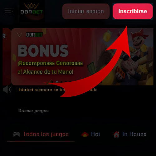 Instrucción Haz clic en “Inscribirse”