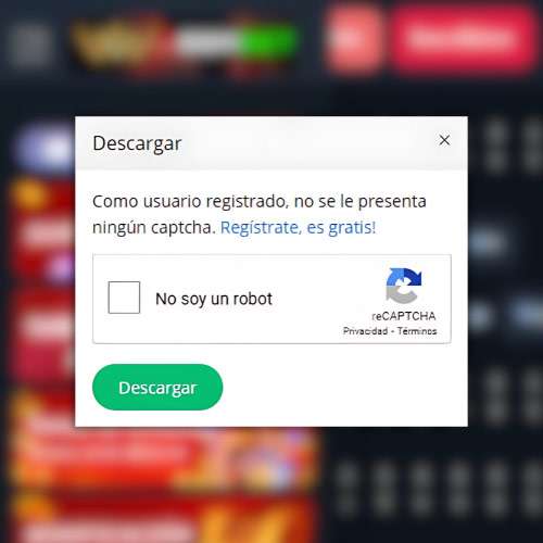 Instrucción Ingresa el Captcha y acepta los términos