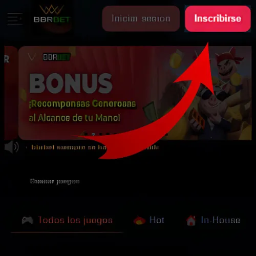 Instrucción Haz clic en “Inscribirse”